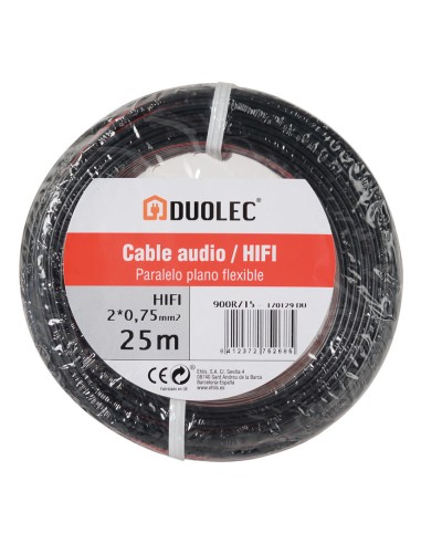CABLE ELEC.AUDIO 2X0,75 25M RJ/NG DUOLEC