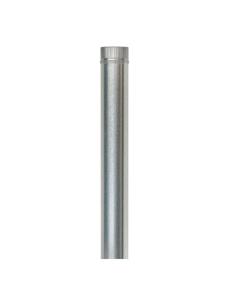 TUBO LISO GALVANIZ 1 M. RIZADO. Ø 120 MM