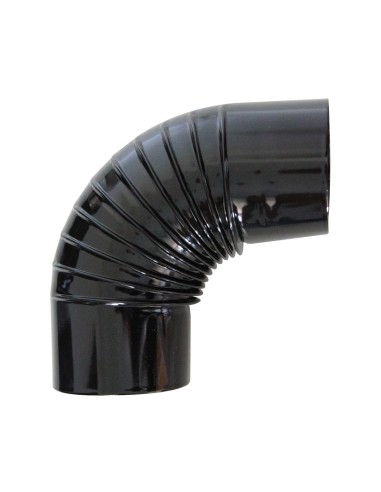 CODO ESTUFA VITRIF. NEGRO. 90º Ø 100 mm.