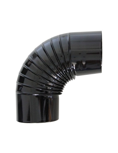 CODO ESTUFA VITRIF. NEGRO. 90º Ø 100 mm.