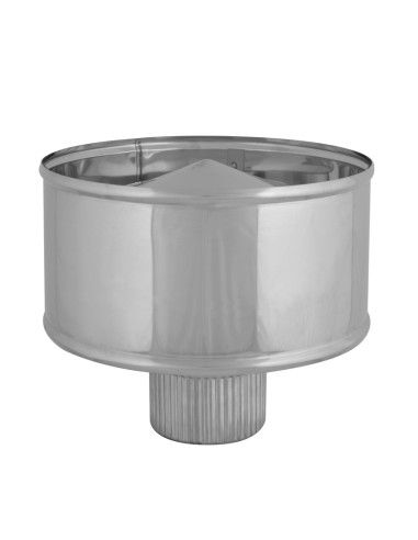 SOMBRERO ESTUFA PELLET INOX316 L.Ø80 mm.