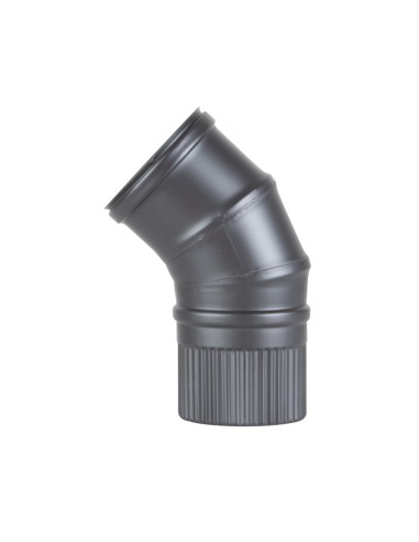 CODO 45º PELLET INOX PINT GRAFITO Ø 80mm