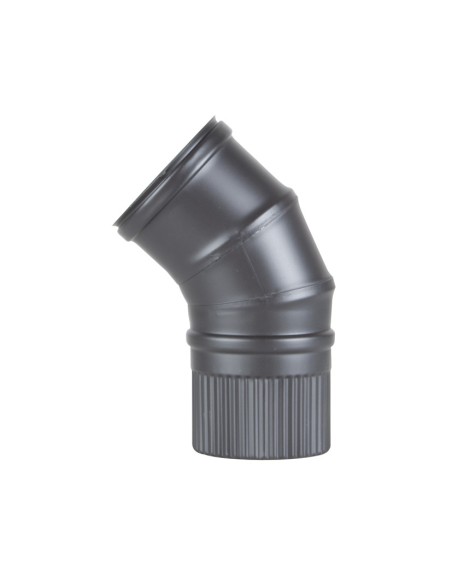 CODO 45º PELLET INOX PINT GRAFITO Ø 80mm