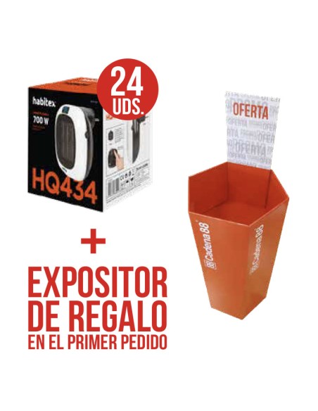 24 CALEFACTOR MINI HQ434 CON EXPOSITOR