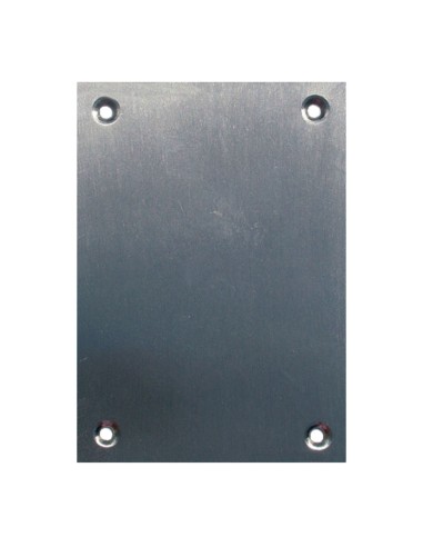 PLACA CIEGA 2 UNID. 80X80MM NIQUEL SATIN