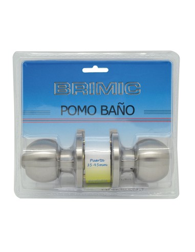POMO PUERTA BOLA BAÑO LATON PULIDO