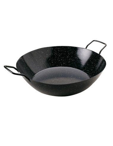 PAELLERA ESMALT.HONDA C/ASAS 38 CM.