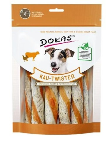 DOKAS Twister Piel de Vaca Tripas Pechuga de Pollo 200 gr