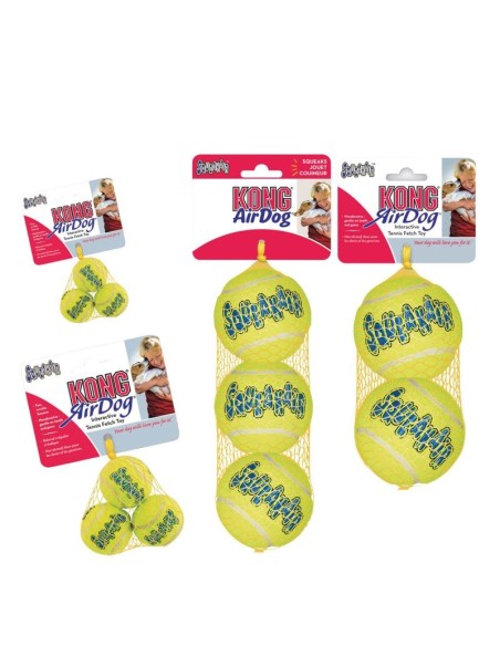 KONG Air Squeaker Pelotas de Tenis en malla