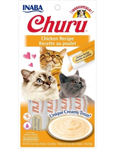 Churu Golosina Húmeda para Gatos de Pollo 4x14 gr