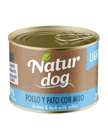 NATURDOG POLLO PATO Y MIJO 200 GR