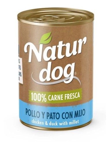 NATURDOG POLLO PATO Y MIJO 400 GR