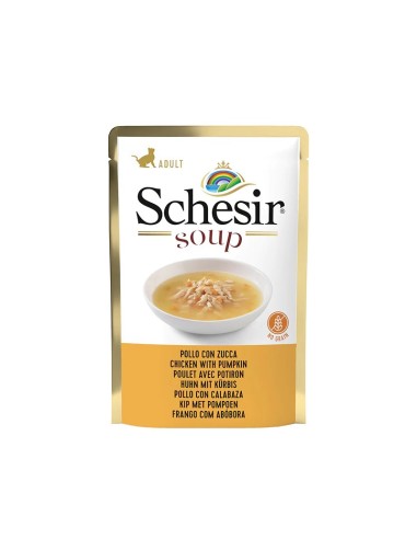 SCHESIR Gato Soup Pollo y Calabaza 85 gr